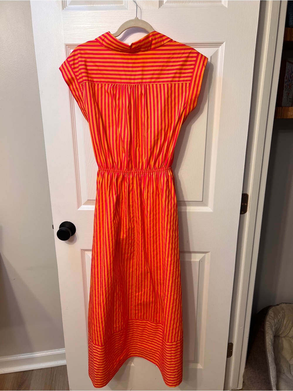 entro Coral and Pink Striped Tie-Front Maxi Dress - Picture 6 of 8
